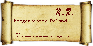 Morgenbeszer Roland névjegykártya